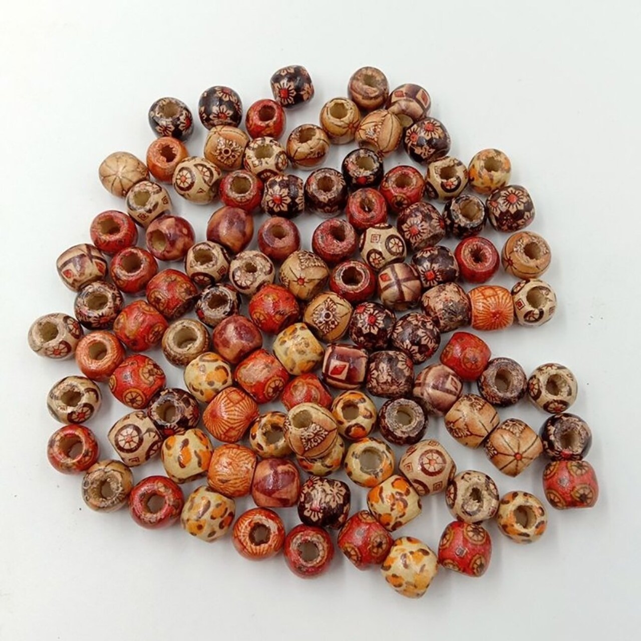 Natural Wooden Round Loose Beads For Diy Jewelry Making Necklace Bracelet Craft
